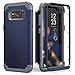 Galaxy S8 Case, Galaxy S8 Case Blue for Men Guys, IDweel 3 in 1 Shockproof Slim Hybrid Heavy Duty Protection Hard PC Cover Soft Silicone Rugged Bumper Full Body Case (Blue)