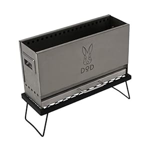 DOD(ディーオーディー) めちゃもえファイヤー 2次燃焼 の見える 焚き火台 耐熱テーブル 収納袋 標準付属 Q3..." 