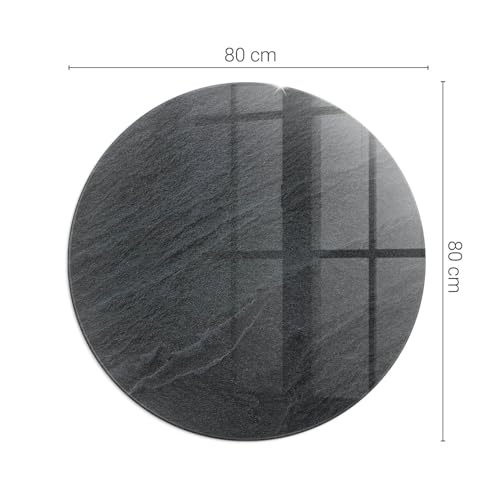 Placa térmica bajo chimenea de 80 cm para proteger tu suelo con diseño 3
