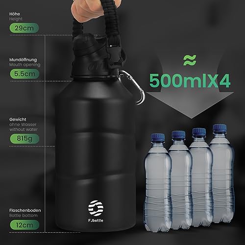 Image of Fjbottle 64 oz Insulated Water Bottle with with Magnetic Lid