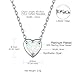 Suplight 925 Sterling Silver Heart Opal Necklace Dainty October Birthstone Necklace for Women
