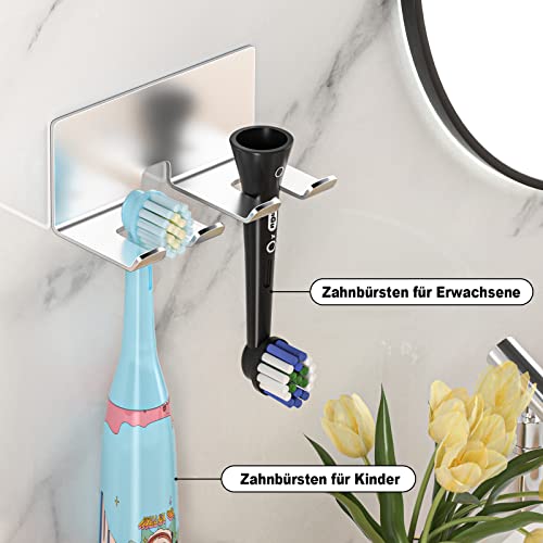 IKWZ Zahnbürstenhalter Aus Acryl – Transparent, 3 Fächer, Für Badezimmer & Familie