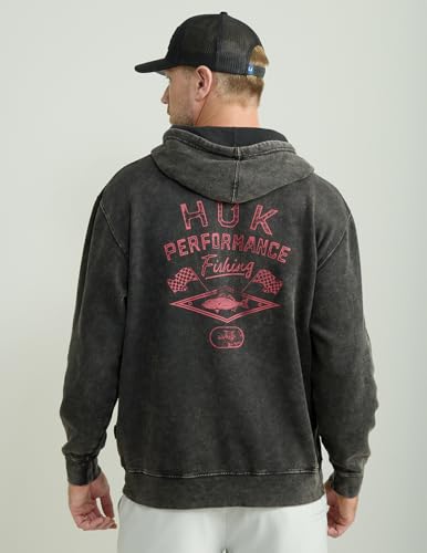 HUK mens Cotton Fleece Graphic Hoodie, Performance Fishing Sweatshirt2