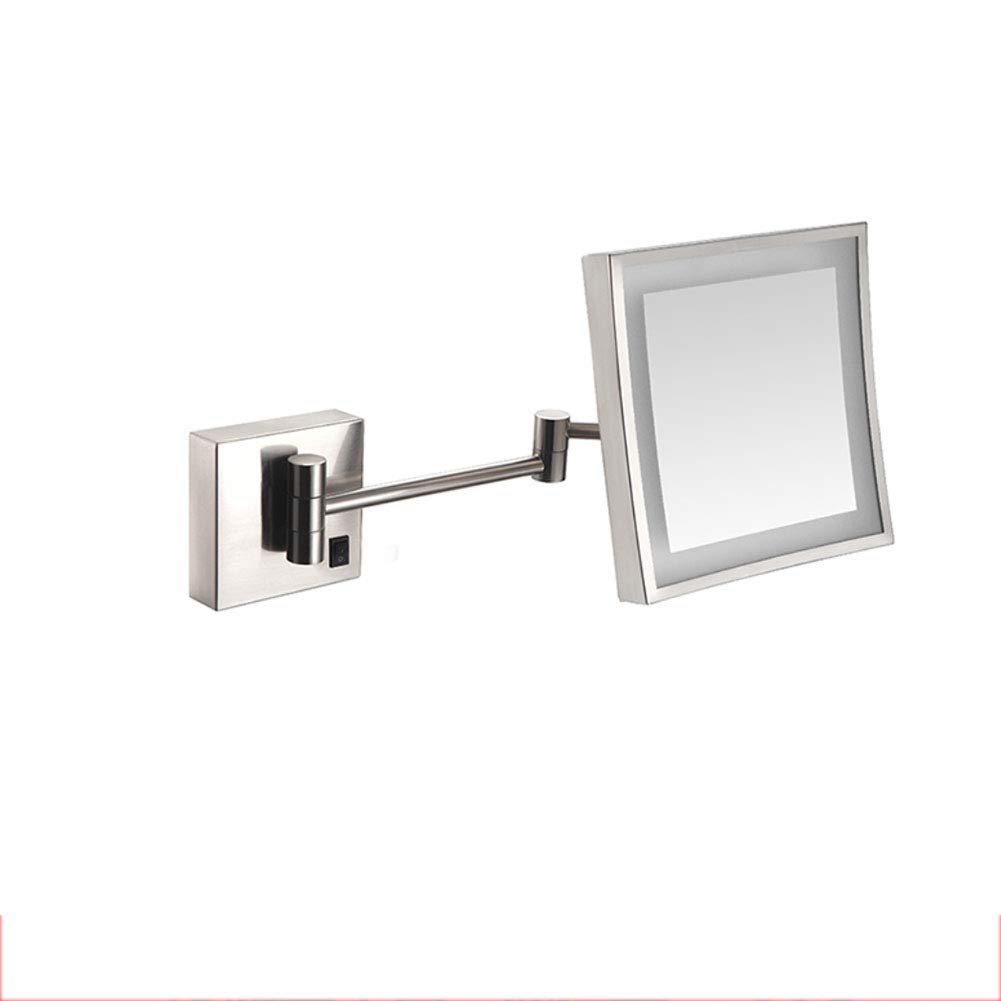 Miroir de maquillage mural haut de gamme finition nickel col cygne rigide