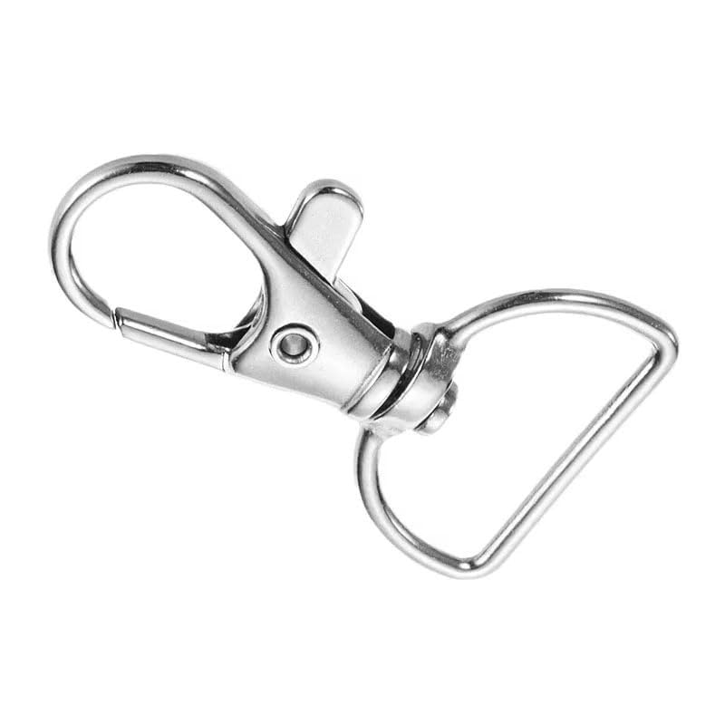 M Fabrics J Clasp Metal Lobster Claw Clasps (50 Pcs, Silver) – 360