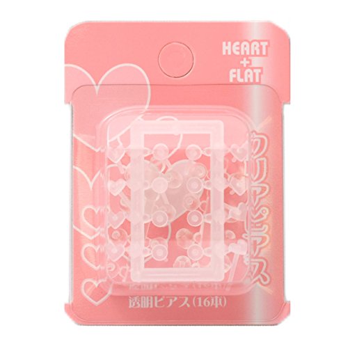 箱付き 数回使用 バカラ　ミニメディチピアス　ピンククリア Amazon.co.jp: 透明ピアス・クリアピアスセット フラット8本+ハート8本