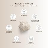 Nutri + Eiweißpulver Neutral ohne Süßstoff 500 g - 83% Eiweiß - Proteinpulver laktosefrei - als Shake oder zum Backen - Natures Protein Pulver