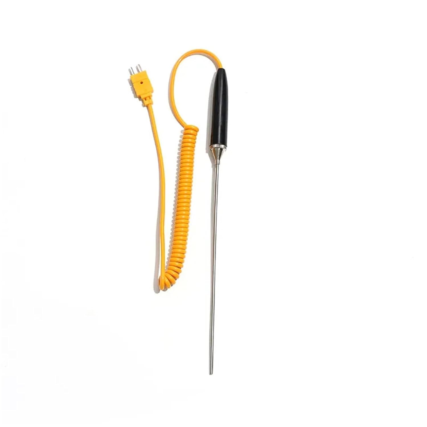 WRNK-187 K Type Hand-held Armored Thermocouple Temperature Measuring Small Hand Probe for High Furnace 1Pcs(Probe 3x300mm)