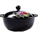 Yxxc Casseruola di Argilla Pentola Stufato Casseruola in Ceramica - Nutrizione raddoppiata Alta Temperatura Facile da Pulire più Durevole, capacità 2,8L-capacità 2,8L_Nero Happy Life
