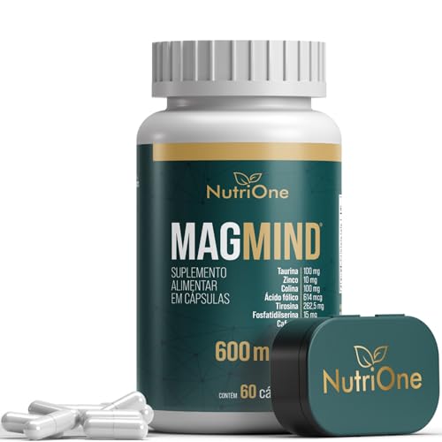 Magmind® Energia, Foco e Concentração com Tirosina, Cafeína, Taurina, Magnésio + 9 Vitaminas e Miner