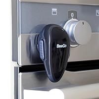 BeeGo® kindersicherung backofen – 1 Stück Schwarz, Hitzebeständig & Langlebig, Einfache Selbstklebende Installation, Keine Werkzeuge oder Bohren erforderlich, Küchensicherheit für Babys & Kleinkinder