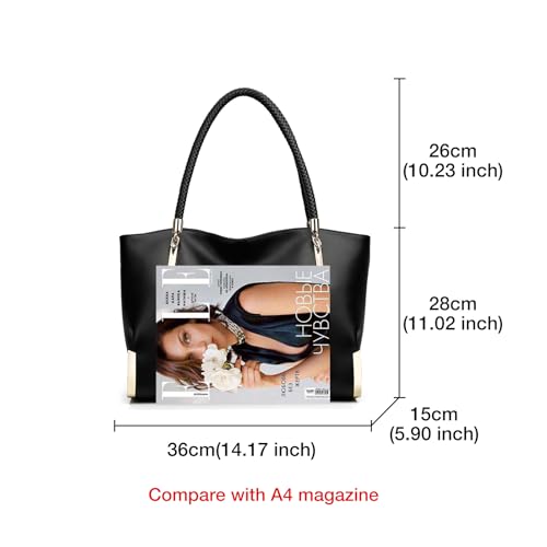 Image of FOXLOVER Large Capacity Tote Handbags for Women, Women's Top-handle Bags Fashion Shoulder Bags Purses Minimalist design