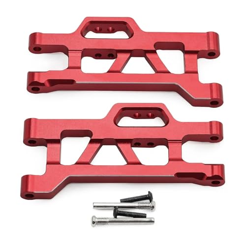 Para Traxxas Para Mini Para Maxx Metal Frente Superior Brazo Inferior Camión RC Mejora De Coche Piezas Accesorios Reemplazo Maquetas Orugas RC(Red,Lower)