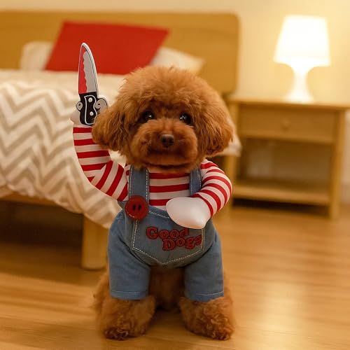 S-Größe Halloween Kostüme für Hunde, Hund Halloween Kostüm Haustier Cosplay Party Anzug, Lustiges Haustierkostüm, Weihnachtsfeier Rollenspiele Verkleidungen und Kostüme für Hunde