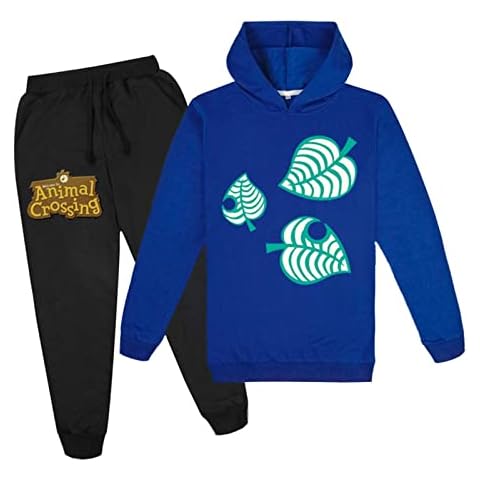 MissAc Boys & Girls Tracksuits Set, Animal Crossing Merch for Kids Hoodies Jogging Bottoms Suit 2-16 Years, Sports Suit Hoodie Pants 2 Piece Cover