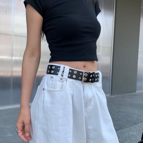 Studded Belt Grunge Belt Y2k Belt Emo Belt Streetwear Punk Aesthetics Gothic Belt Grunge Accessories 80s Belt2