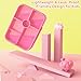 LEIKEEGO Brotdose Kinder mit Fächern Auslaufsicher Lunchbox Kinder Brotdose Kinder für Mädchen & Jungen, Jausenbox Kinder für Kindergarten & Schule (Rosa)