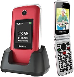 Ushining Senior Flip Phone Unlocked 3G SOS Big Button Unlocked T Mobile Flip Phone 2.8