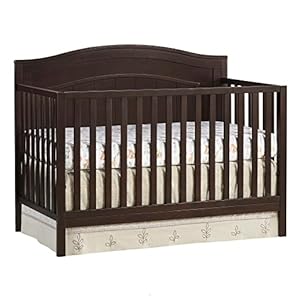 Oxford Baby North Bay 4-in-1 Convertible Crib, Espresso Brown, GreenGuard Gold Certified