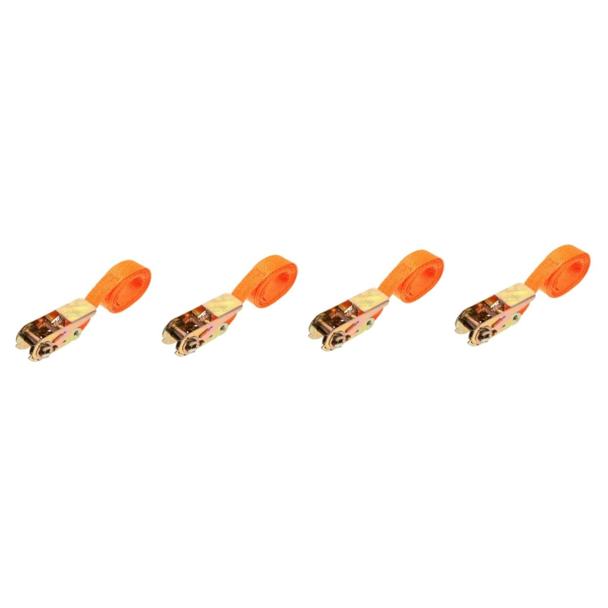 NUOBESTY 4 Pièces tendeur de voiture petit rochet boucler cliquets lourd sangles d'arrimage de sangles d'arrimage de voiture sangles à cliquet sangle en nylon Orange