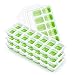 Produktbild WEISIJI 14-Fach Eiswürfelform, Silikon Eiswürfelbehälter mit Deckel, Silikondichtung Luftdicht & Wasserdicht LFGB Zertifiziert, Stapelbar Eiswürfelschalen Eiswürfel Ice Tray Ice Cube (4er Pack) (Grün)