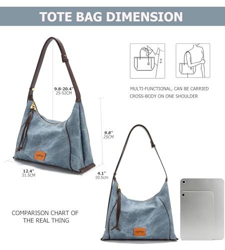 Image of myfriday Women PU Hobo Crossbody Bag, Coin Purse, 2 Straps Shoulder Purse | Anti-scratch PU, center divider, zipper pocket and coin pouch organize cosmetics, wallet and phone for commute or dates