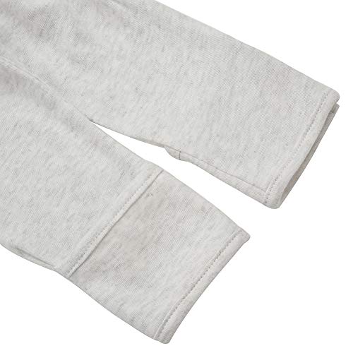Aablexema Baby Footie Pajamas With Mittens - 3 Pcs Infant Girls Boys Footed Onesies Sleeper Newborn Cotton Sleepwear Outfits (9-12 Months, White/Grey/Dot(Zipper Style)) #TOP4