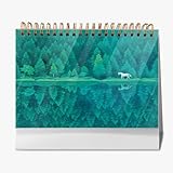 卓上カレンダー 2026年 東山魁夷緑響く彩美版 カレンダー 月間カレンダー フリップテーブルカレンダー 文房具 会社用