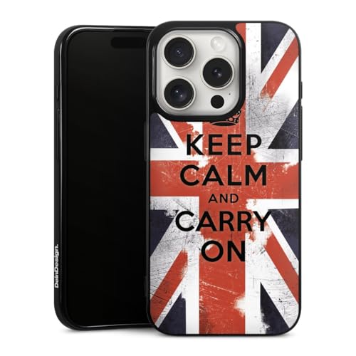Coque en silicone iPhone 15 Pro DeinDesign Angleterre Keep Calm