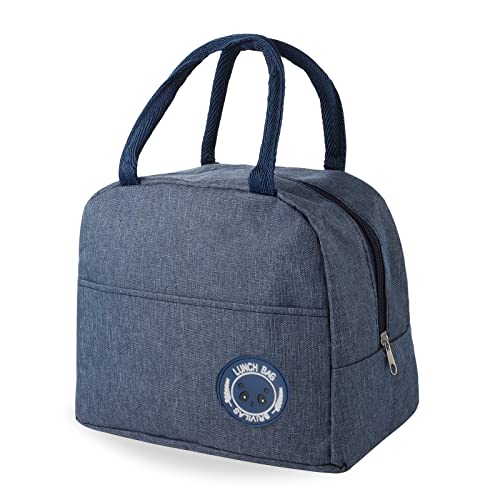 Hemiks Sac Isotherme Repas, 6 L Lunch Box avec Feuille d'Aluminium Isolée, Petit Panier Repas Étanche Mini Sac à Lunch Isolé Pliable pour Homme Femme...