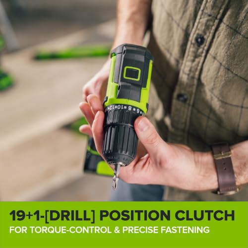 Image of Greenworks 24V (4-Tool) Brushless Combo(Drill+Impact Driver+Recip Saw+Flashlight), 2*2.0Ah USB-C Batteries (12,000mAh Power Bank)and a Cable, 30W Charger,29Pcs Titanium Drill+Impact Bits+Nut Drivers