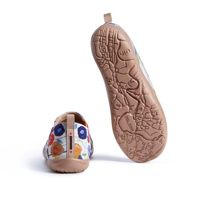Image of UIN Women's Slip On Shoes Colorful Comfortable Lightweight Art Travel Sneakers Casual Floral Stylish Everyday Loafers