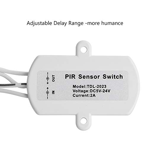 Dc 5V-24V Mini Pir Motion Sensor Switch Occupancy Sensor Switch For Diy Led Lighting, Pir Infrared Motion Sensor Detector Automatic Switch Led Strip Usb Interface (White) #TOP4