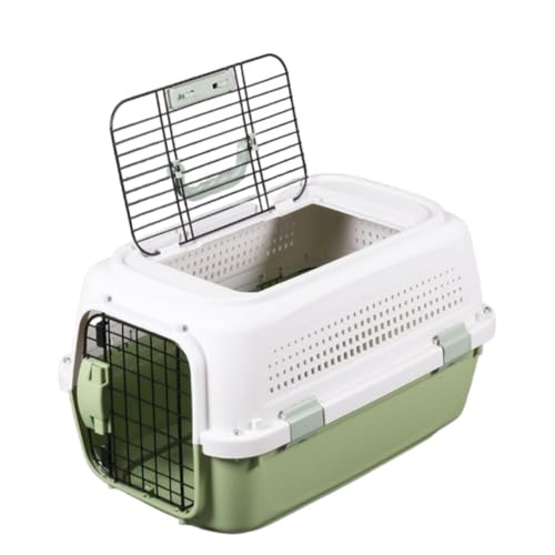 YAKINO ペットクレート 小型犬 車 猫用 犬用 通気性 IATA基準 飛行機 通院 天井扉 外出 避難 航空輸送カーボックス IATA認証取得済み キャリーケース 旅行 2ドア 小動物用 ねこ 猫 ネコ いぬ 犬 イヌ 短頭犬 鼻ぺちゃ ブレーズ (