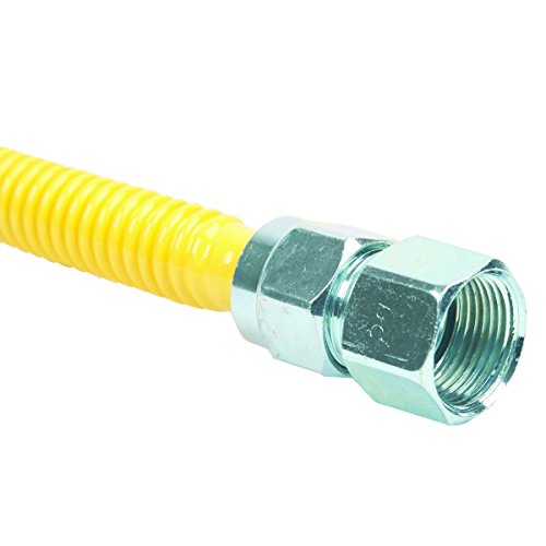 Brasscraft Cssc22-24 P 3/4-Inch Fip X 3/4-Inch Fip X 24-Inch Procoat Gas Appliance Connector, 5/8-Inch, Od 150,000 Btu #TOP1