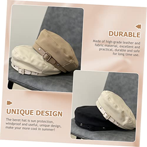Béret femme similicuir élégant pour protéger du soleil - 4