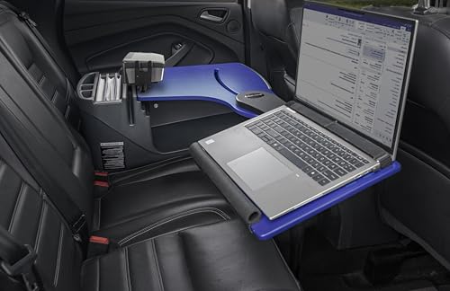Poste de travail de véhicule AutoExec pour organiser un bureau arrière gauche bleu - 4