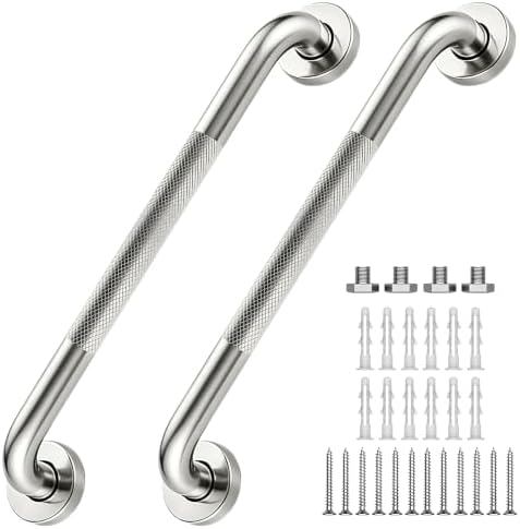 16 Inch Grab Bars 1.25" Dia,2 Pack Brushed Nickel 304 Stainless S...