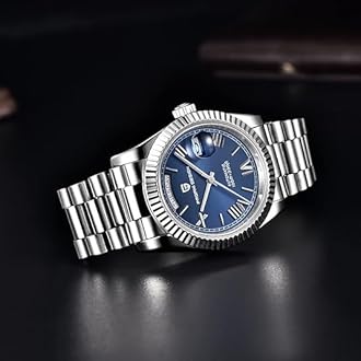 RollsTimi Pagani Design 1752 Men's Automatic Watch, Date Watch Men's, Sapphire Glass, Japan Imported Movement, Self-Winding Movement Stainless Steel Watch, 100M Waterproof.