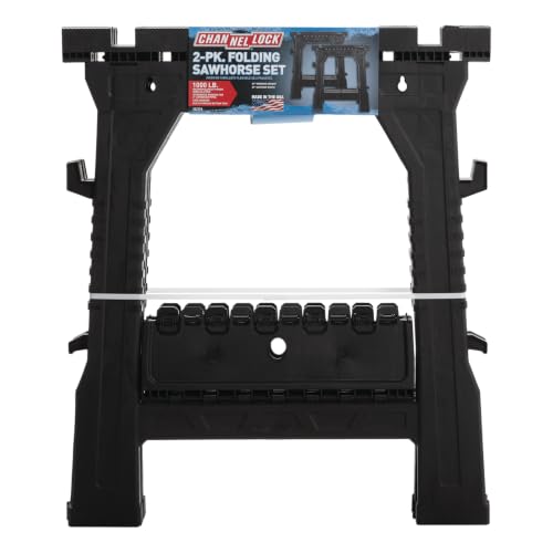 Channellock Folding Plastic Sawhorse Set