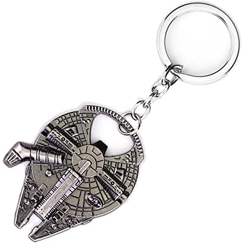 GCAMX Star Wars Beer Bottle Opener,Millennium Falcon Metal Keychain Cover