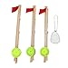 Asixxsix Ice Fishing Tip Up Flag Portable 3Pcs with High Visibility Fishing Flag and Nylon for Winter Anglers
