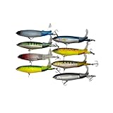 HALYXS 10 - Pack - Top Water Plopper, Musky Lure, Fishing Lure, Hard Bait, Bass Lure, Whopper Topwater - Plastic