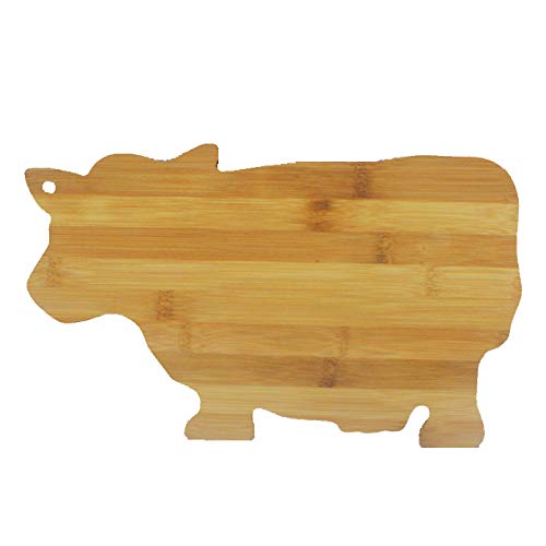 JB Home Collection, Cow Shape Bamboo Cutting Board and Serving