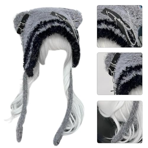 Lovely Bear Ear Hat Soft Comfortable Hat Outdoor Sports Hat Stylish Pullover Hat for Fall and Winter2