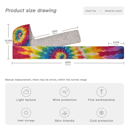 Warm Winter Hooded Scarf Hat for Women with Gloves Pocket Long Scarves Shawl Wraps H0809723