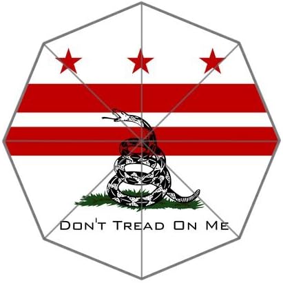 Retro USA American National Flag Stars And Stripe Flag Cool Gadsden Flag Don't Tread On Me Personalized Custom Foldable Umbrella