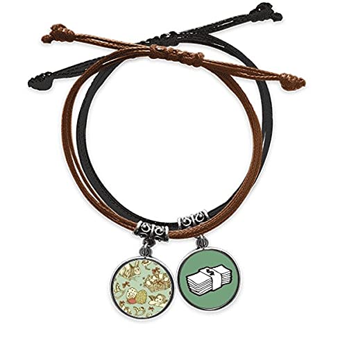 Pulsera religión Angulo de cuero ajustable con cuerda multicolor para Festival de Pascua