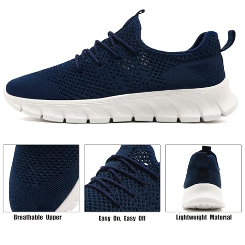 Image of Mens Running Shoes Slip On Tennis Walking Sneakers Workout Athletic Lightweight Casual Sport Shoes