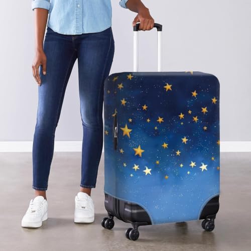 Housse Valise XL Anti-Rayures en Spandex Lavable Étoile Jaune